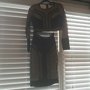 2 piece set crop top and midi skirt size 8